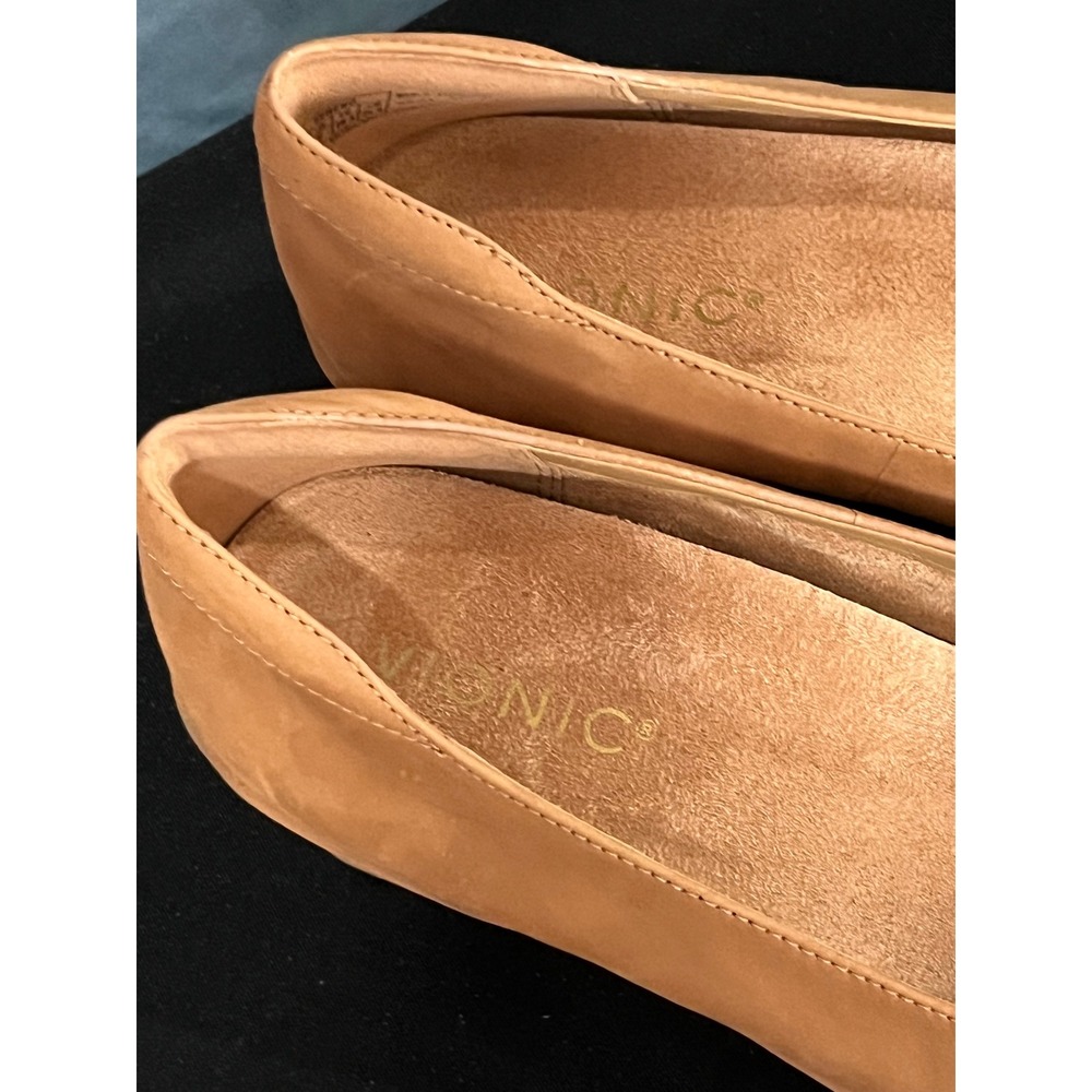Vionic Sereno Tan Nubuck Leather Platform Wedge Pumps Women 9.5 Orthotic Support - Picture 6 of 8